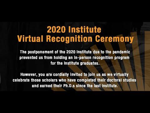 View the 2020 Virtual Institute Graduation Recognition Ceremony
