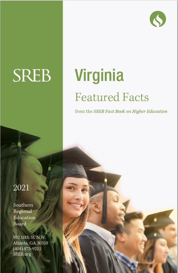 Virginia Featured Facts from the SREB Fact Book on Higher Education. 2019