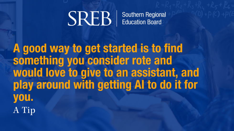 A good way to get started is to find something you consider rote and would love to give to an assistant, and play around with getting AI to do it for you.