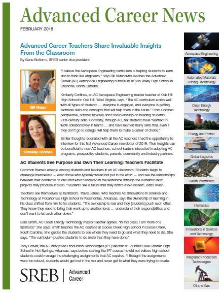 Advanced Career Newsletter, Feb 2018