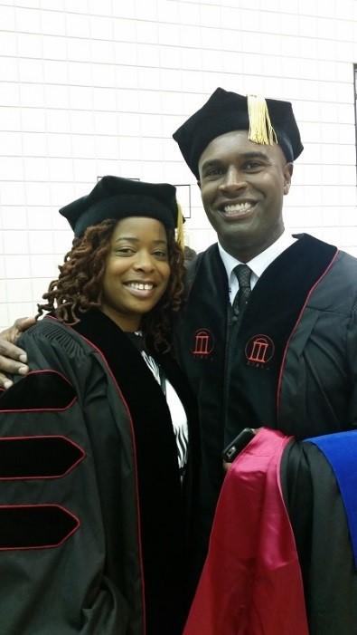 Dr. Christopher Johnson and Dr. Stephanie Jones at their 2016 University of Georgia graduation. 