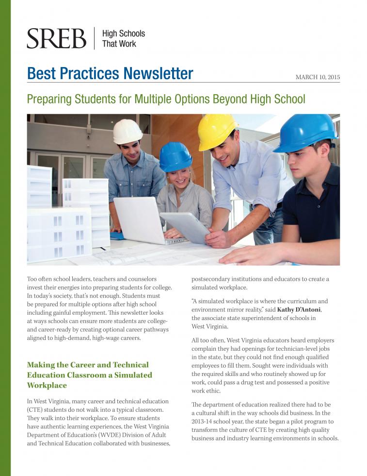 Preparing Students for Multiple Options Beyond High School