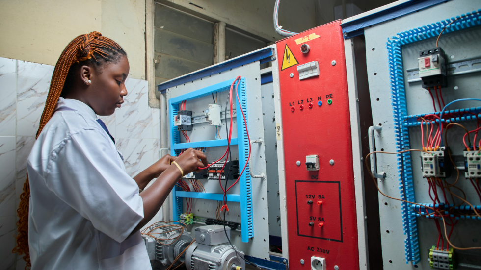 A CTE student at work.