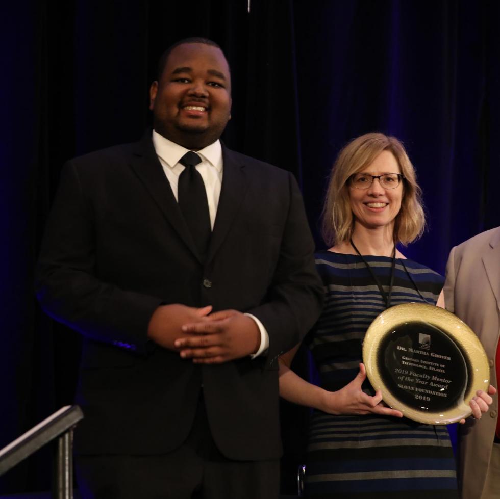 Doctoral student Kelvin Smith with mentor Dr. Martha Grover