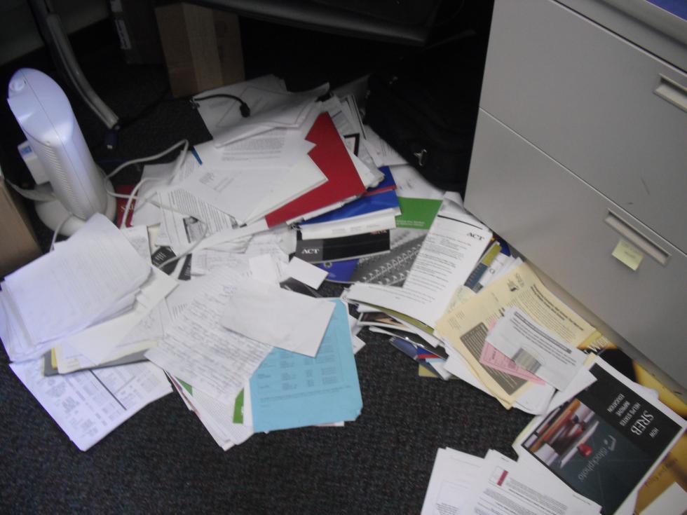 Take a trip into the past: Alan's desk!
