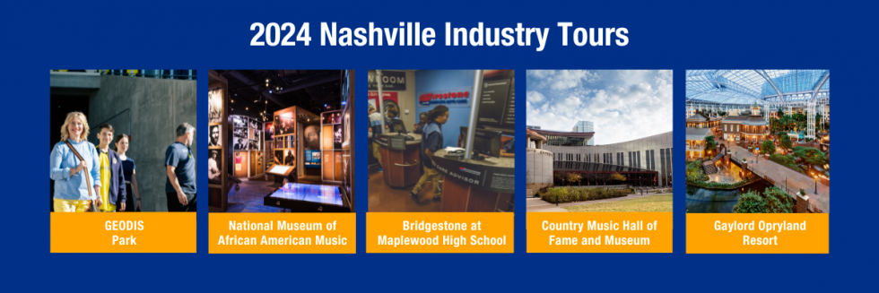 2024 Industry Tours: Geodis Park, National Museum of African American Music, Bridgestone at Maplewood, Country Music Hall of Fame and Museum, and Gaylord Opryland