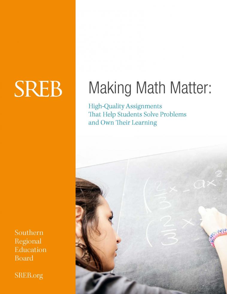 Report cover: Making Math Matter