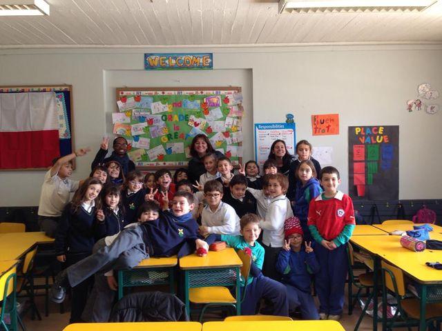 Melvin Jackson working with school children in Chile