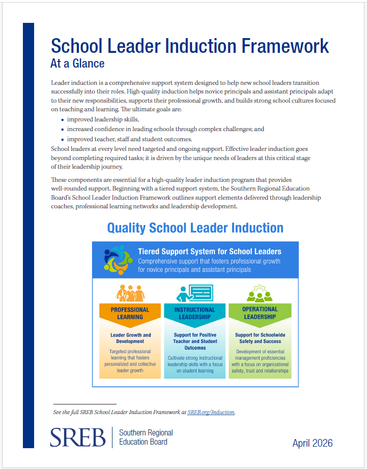 Cover of report School Leader Induction Framework
