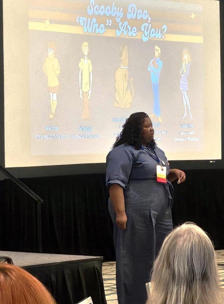 Kanisa Williams asks attendees to reflect on who they are on a team