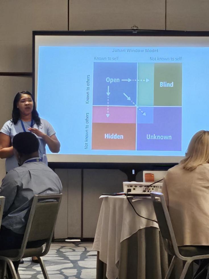 Bryant shows the Johari Window
