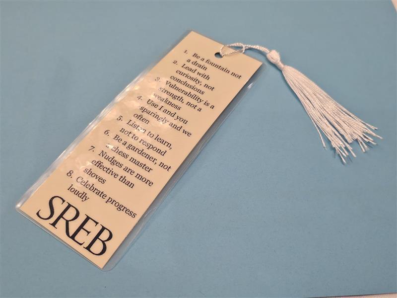 A bookmark with the 8 blocks on it