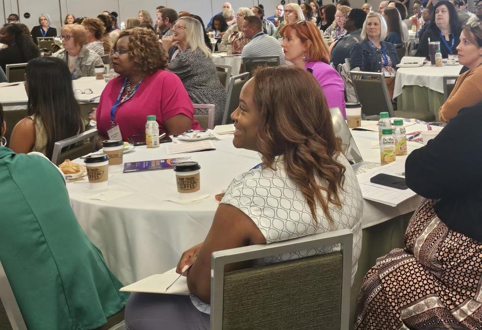 Attendees listening to Graham Fletcher