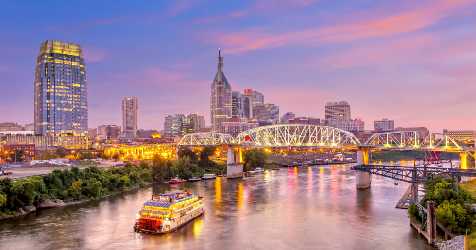 A skyline view of Nashville
