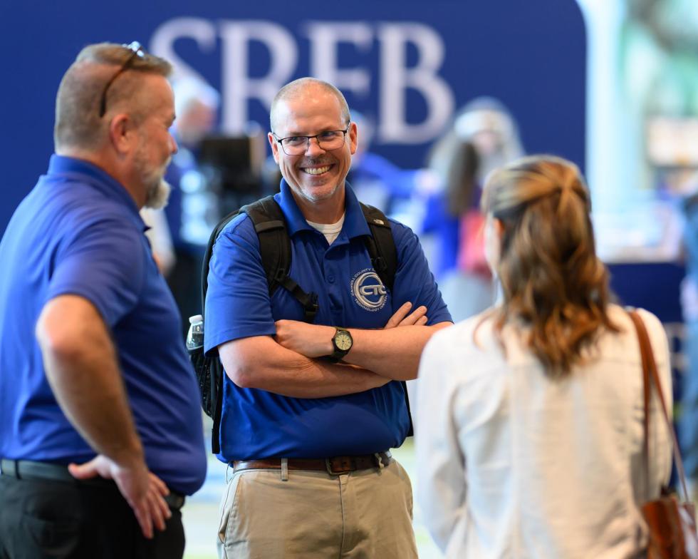 SREB team member talks to 2026 attendees