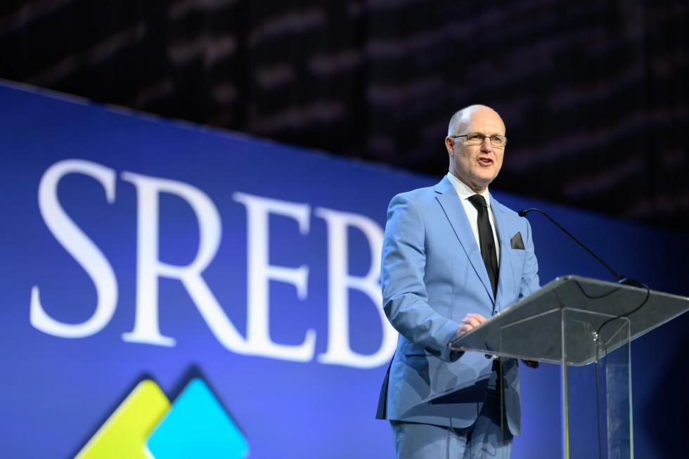 Dale Winkler on stage at the 2025 conference