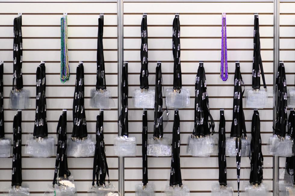 Lanyards wait to be picked up by attendees at the 2025 conference