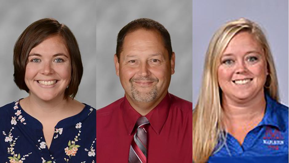 From left to right: Katie Hennessy, ELA Teacher; Skip Fulton, Principal; Cassie Swanson, World Studies Teacher, Mapleton Middle School