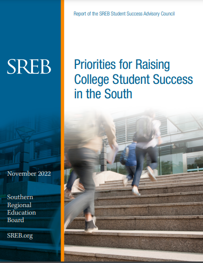 Report cover: Priorities for Raising College Student Success in the South