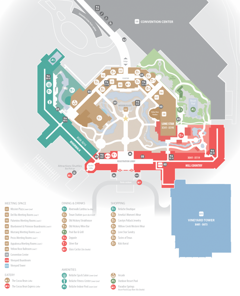 Gaylord Texan Resort Map Complete