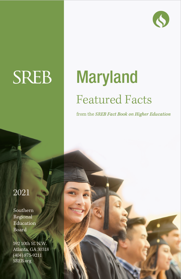 Maryland Featured Facts from the SREB Fact Book on Higher Education. 2019