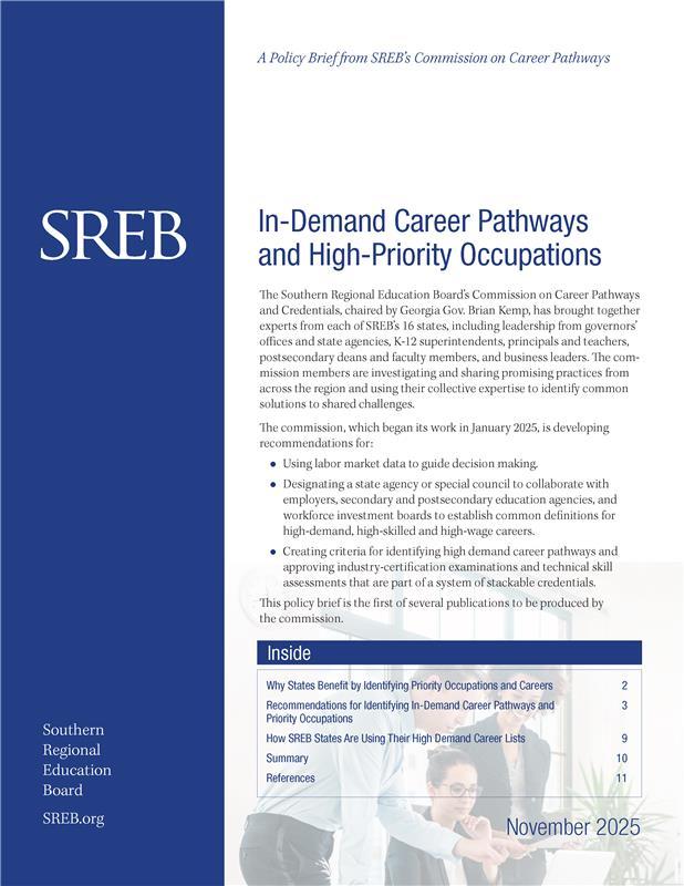 cover of In-Demand Career Pathways and High-Priority Occupations