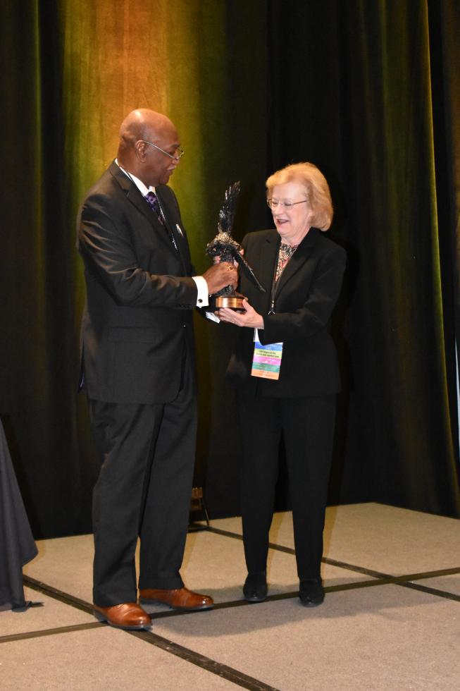 Dr. Elizabeth S. Boylan receives Frank Abbott Award.