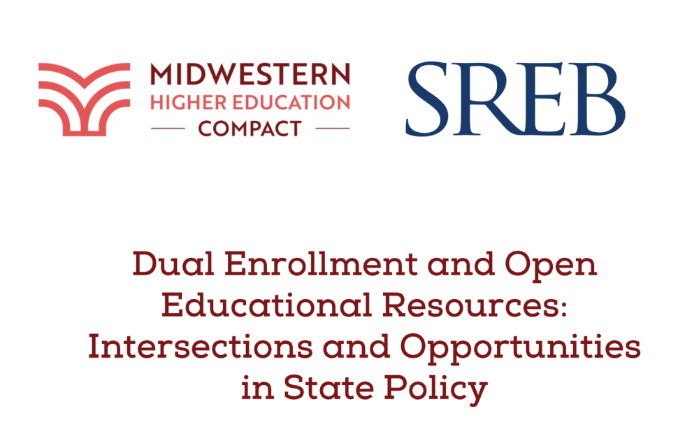 Cover of Dual Enrollment and Open Educational Resources: Intersections and Opportunities in State Policy Author Jennifer Zinth, Founder and Principal, Zinth Consulting, LLC 