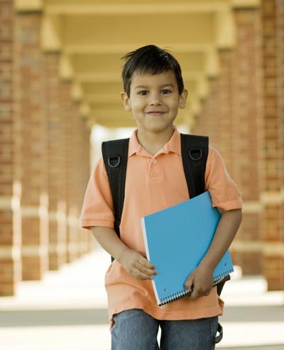 Decorative picture of a student walking.