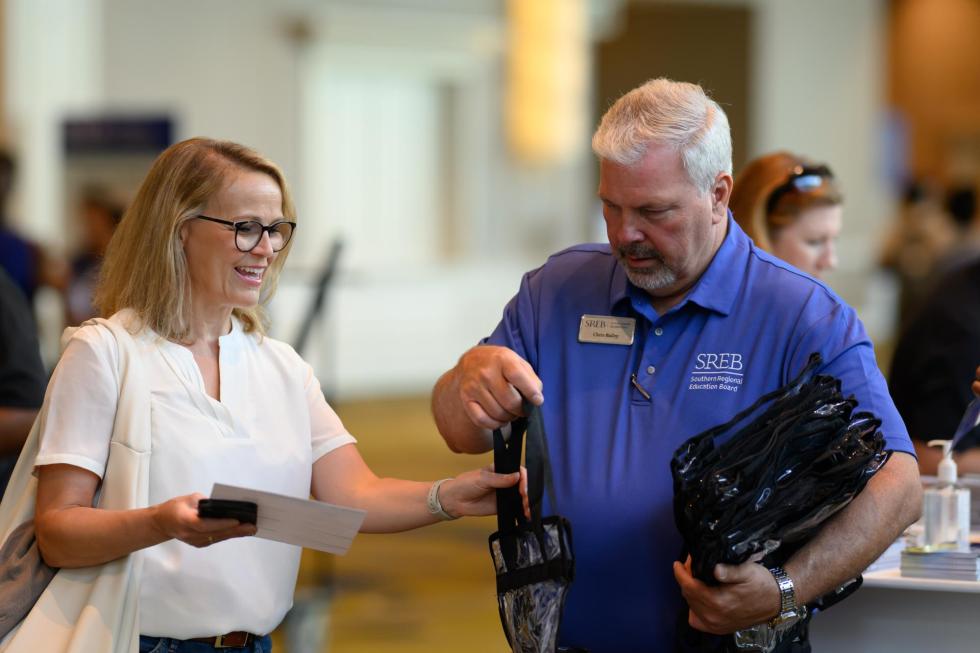 SREB team member helps 2026 attendee