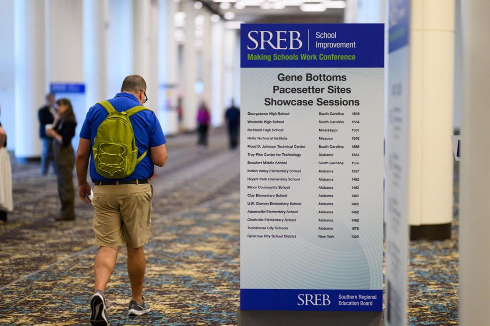 A sign announces the 2025 Pacesetter Winner sessions